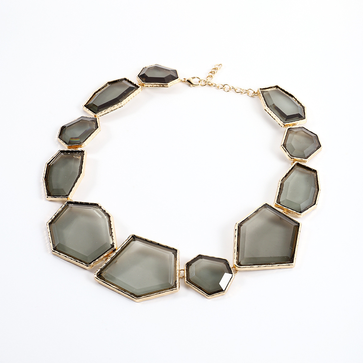 Fashion Geometric Plastic Inlay Rhinestones Womenu0027S Earrings Necklace