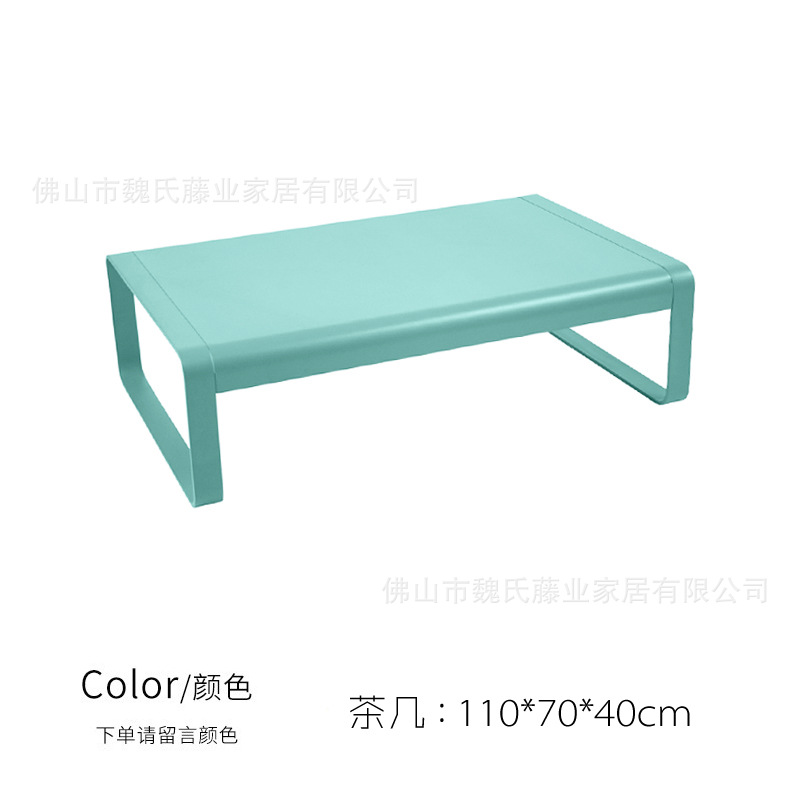 Sofá al aire libre patio al aire libre solárium jardín color macaron estilo impermeable protector solar muebles de aleación de aluminio