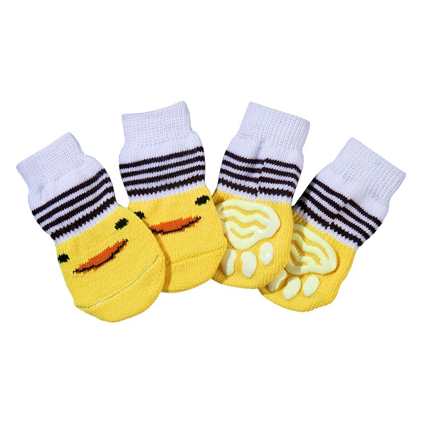 Pet socks high quality non-slip bottom dog foot cover dog socks Teddy dog Corgi cat supplies 4 Pack wholesale