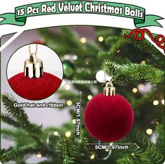 植毛ベルベットボール クリスマスボール ブライトボール クリスマスデコレーション 電気メッキボール ウェーブボール ブライトボール 3-60CM