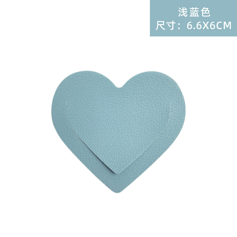 Cross-border en stock personalizable LOGO de cuero en forma de corazón marcador pegatinas amor marcador de cuero pu marcador pequeño lote al por mayor