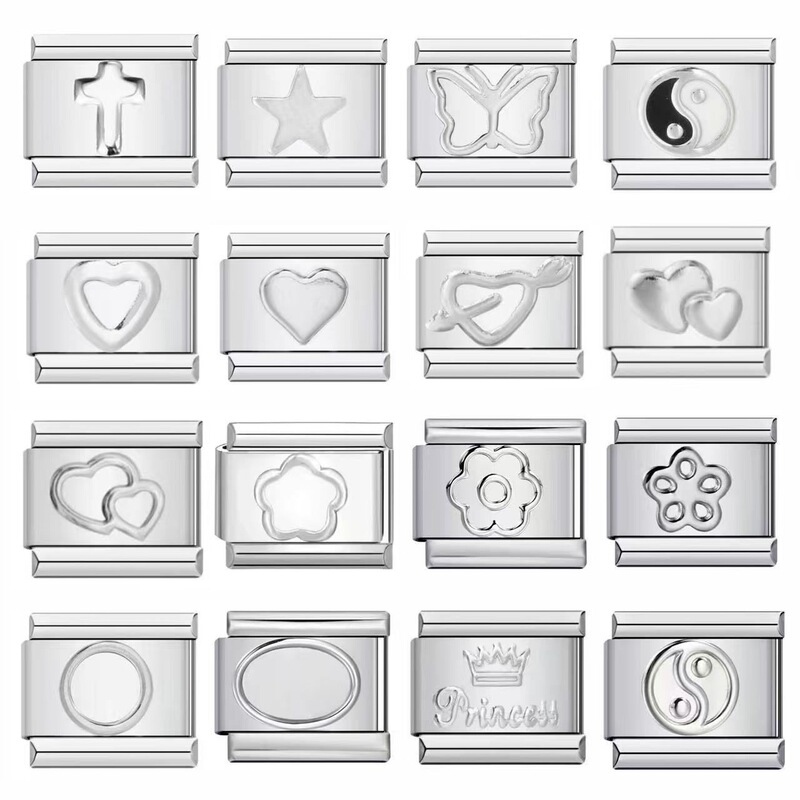 Italian modular bracelet DIY set, can be combined with individual modules, niche accessories, birthday gift for couples and friends Italian modular bracelet DIY set, can be combined with individual modules, niche accessories, birthday gift for couples and friends