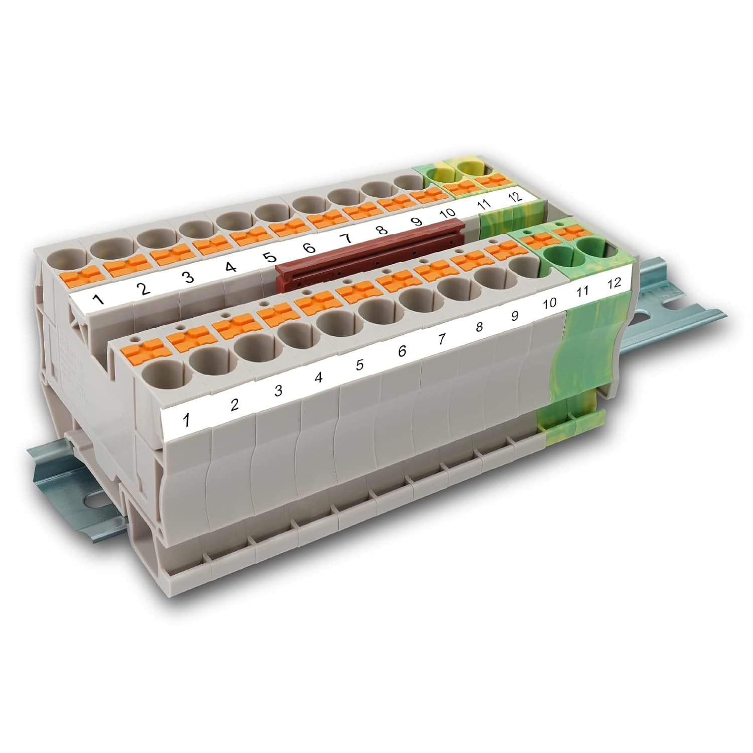 Dinkle DP10 DIN Rail Terminal Blocks 600V, 60A Set,Wire Cond