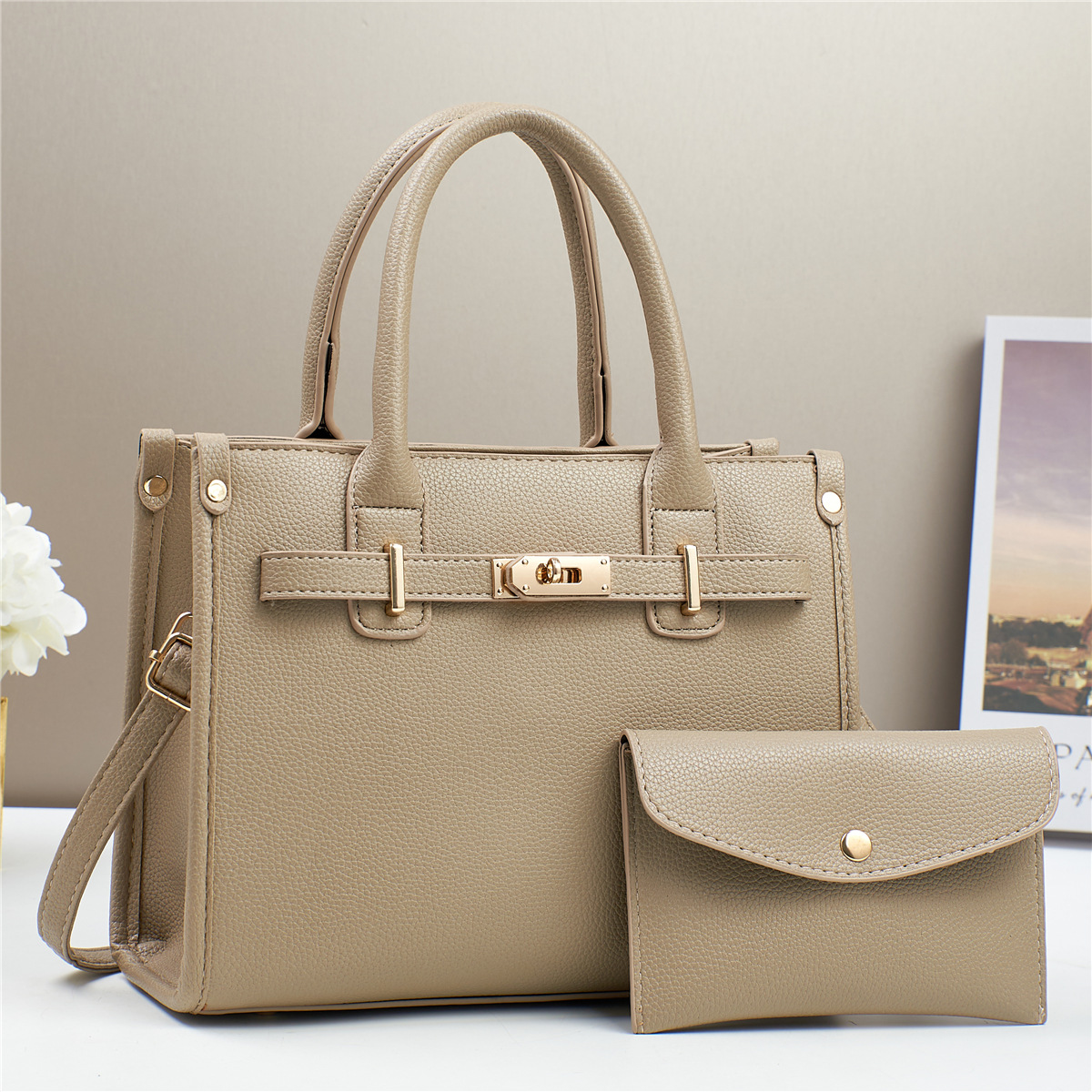 Bolsos de mano de fábrica de gran capacidad para mujeres 2024 bolsos de verano de dos piezas bolsos de hombro
