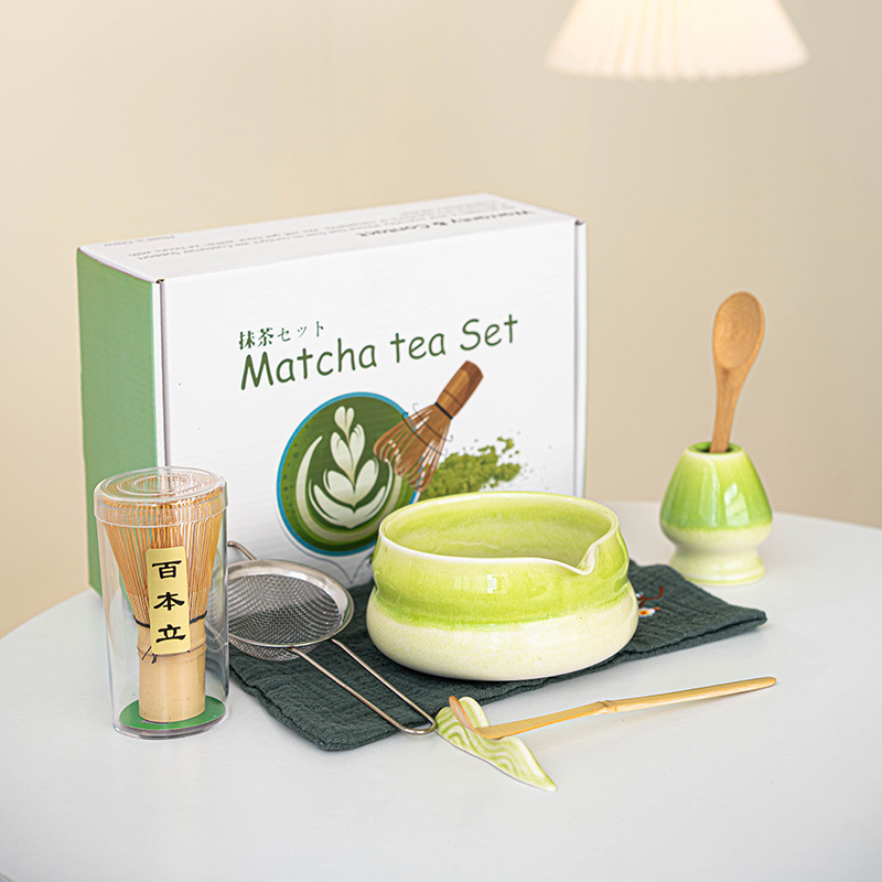 日本製ギフトボックスセット クロスボーダーインスタイル 抹茶ボウル 抹茶ティーセット 百本立陶器 クロスボーダー限定|undefined