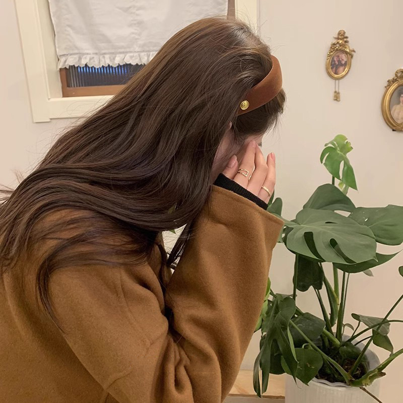 赤い本の同じ金のボタンの韓国版のシルクの布芸のスポンジのカチューシャの甘美な百合のカチューシャのファッションの髪飾り|undefined
