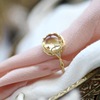 Agate natural ore jade, sophisticated universal retro stone inlay, classic fashionable one size ring, light luxury style