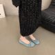 43 plus size Bow Mary Jane Shoes Women's Spring and Summer 2025 French Soft Bottom Ballet Shoes with Skirt Flats