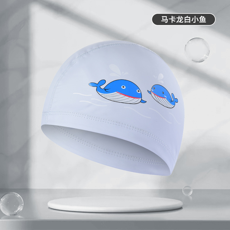 Gorro de natación para niños de dibujos animados lindo de estilo explosivo, protección auditiva impermeable cómoda, equipo de natación sin cabeza, gorro de natación profesional al por mayor