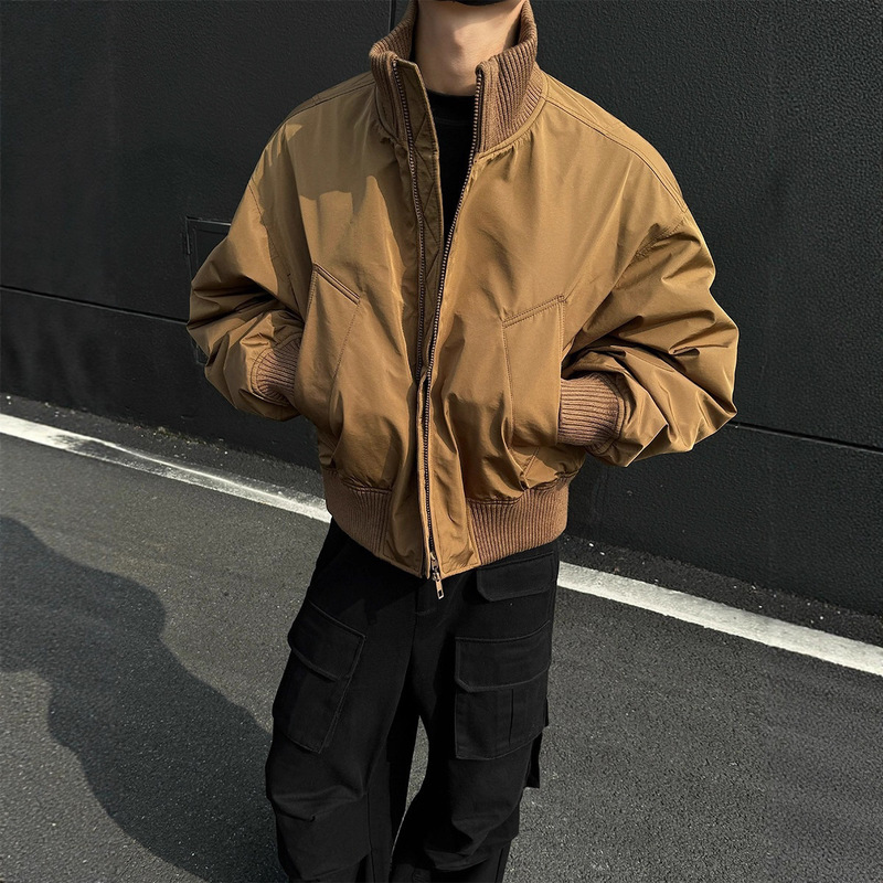 Cleanfit Black Pilot Baseball Jacket Men's Autum Windproof and Waterproof Work Jacket American Style Jacket