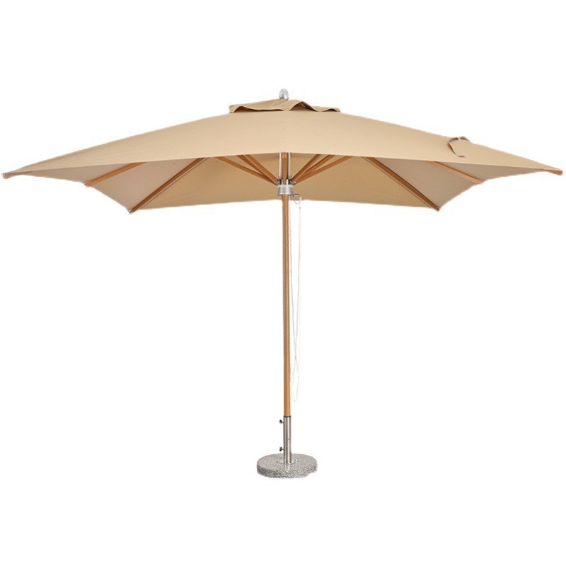 Sombrilla de Sol de lujo de alta gama engrosada cuadrada redonda Sombrilla al aire libre de la cafetería del paraguas del jardín