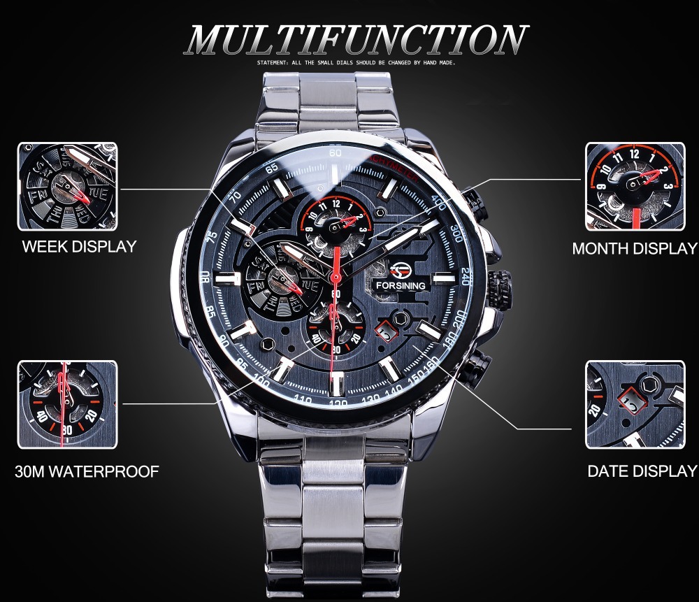 Men's Mechanical Watch Waterproof Automatic Fashion Wristwatch_voghion.com