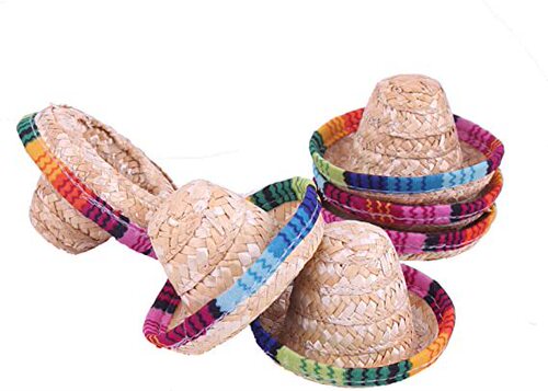 Bottle Hat Small Mexican Grass Hat Pet Mini Hat Small Grass Hat Doll Accessory Pet Supplies Bottle Cover