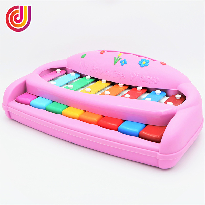 Children's 8-tone percussion instrument, kindergarten percussion instrument, music enlightenment educational toy, aluminum plate piano, educational toy