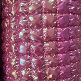 新款绣花方格弹力 绣泡泡棉夹棉云朵包 褶皱箱包羽绒服 涤纶绗棉