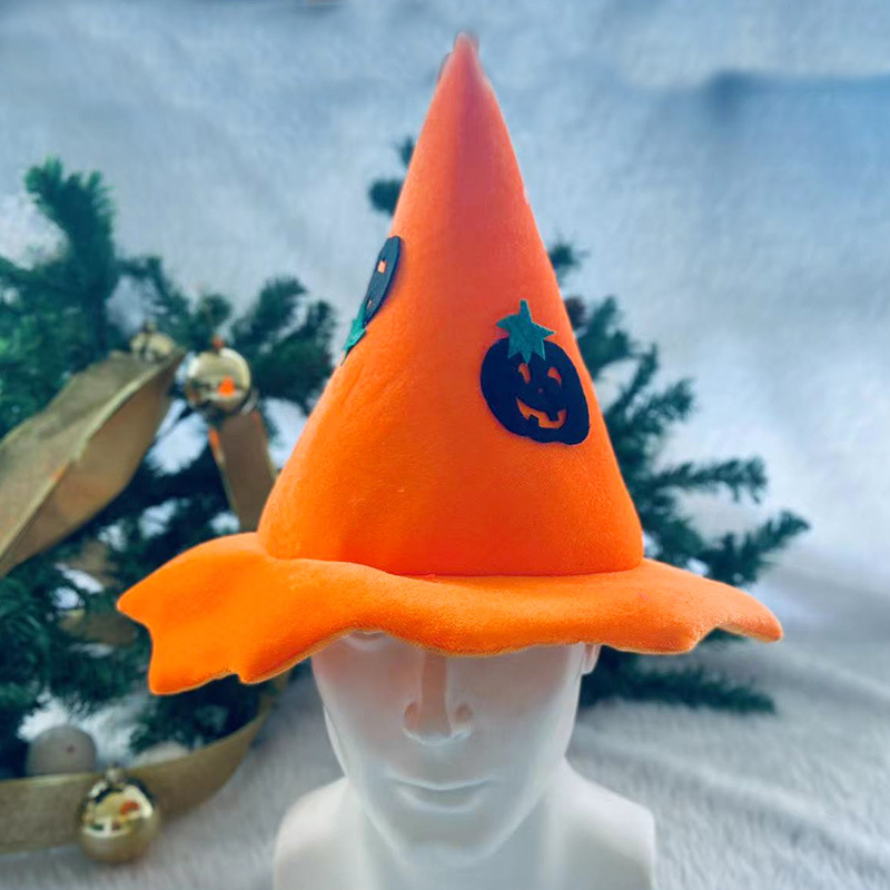 Vestido de los Niños Accesorios de Halloween sombrero decoraciones rendimiento adulto sombrero de calabaza hechicero sombrero de bruja tocado decorativo