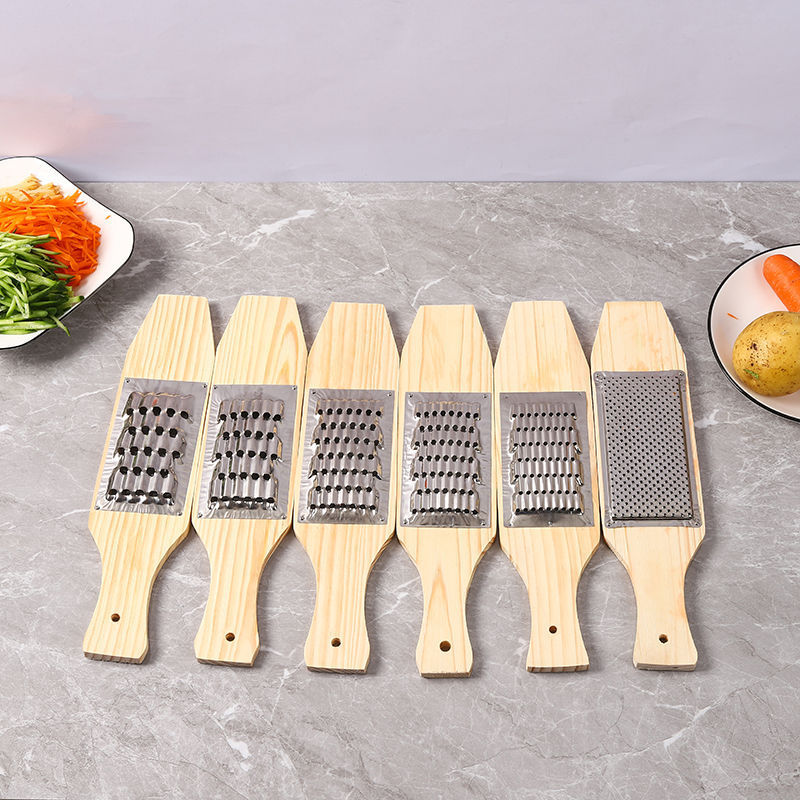 家用土豆切丝器萝卜刨丝器木铜刨刀擦丝磨蒜泥神器藕刨