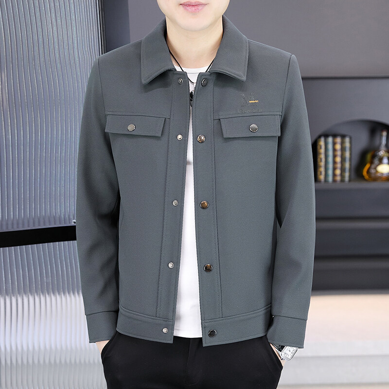 Spring New Men's Lapel Korean Style Casual Jacket Tops