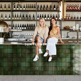 Italian-Style Vintage Handmade Brick Bar Counter Shop Storefront Tiles, Bakery Kitchen Wall Tiles, Glazed Small Square Tiles