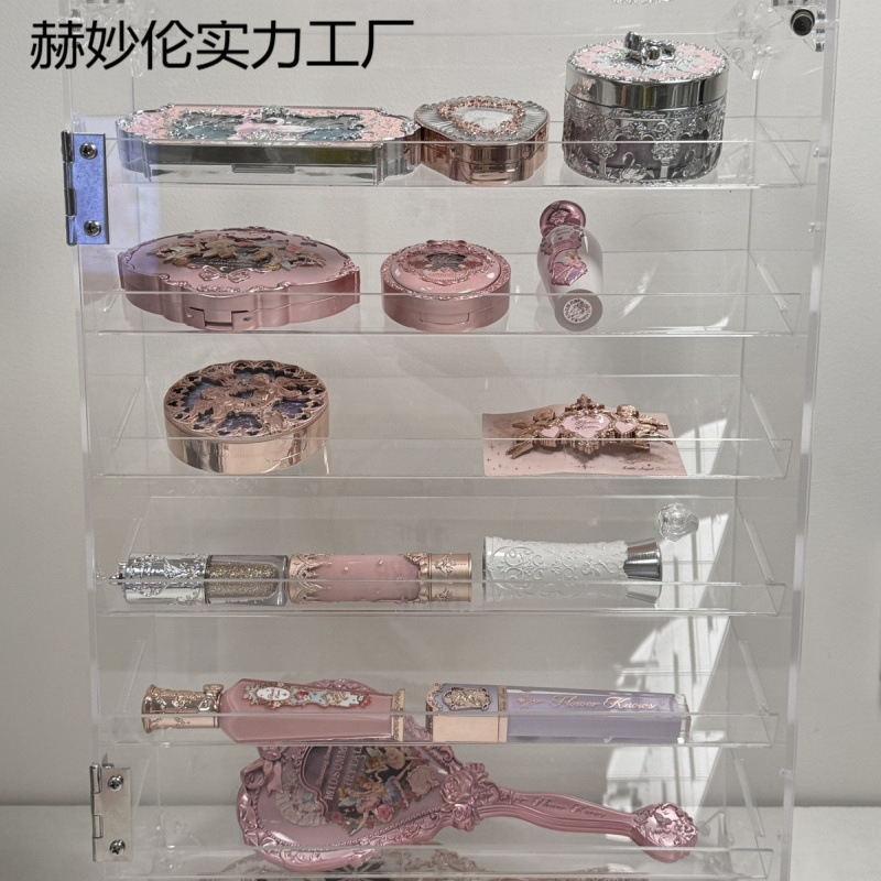 W Acrylic Cosmetics Eye Shadow Powder Lipstick Lip Gloss Perfume Air Cushion Nail Polish Large Capacity Display Storage Box L