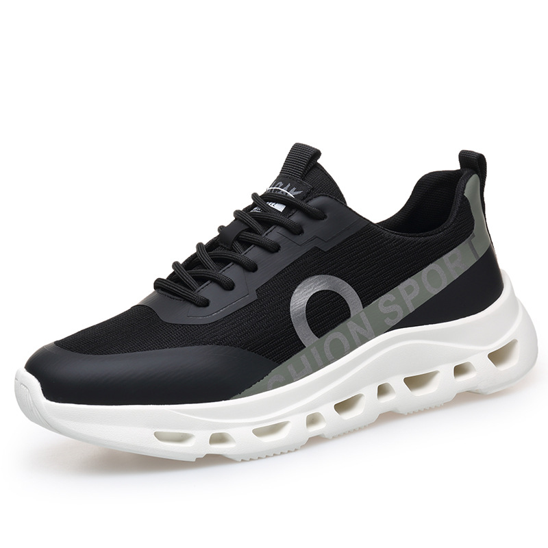 Men's Summer Mesh Breathable Casual Shoes Stylish Versatile Thick Soled Height Increasing Sports Sneakers_voghion.com