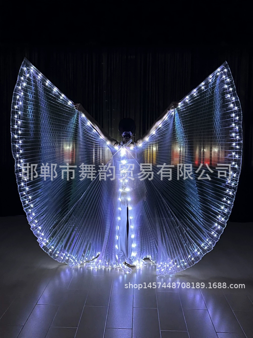 Accesorios de espectáculo de escenario danza alas de hadas iluminadas LED fiesta cosplay luz blanca fábrica directa