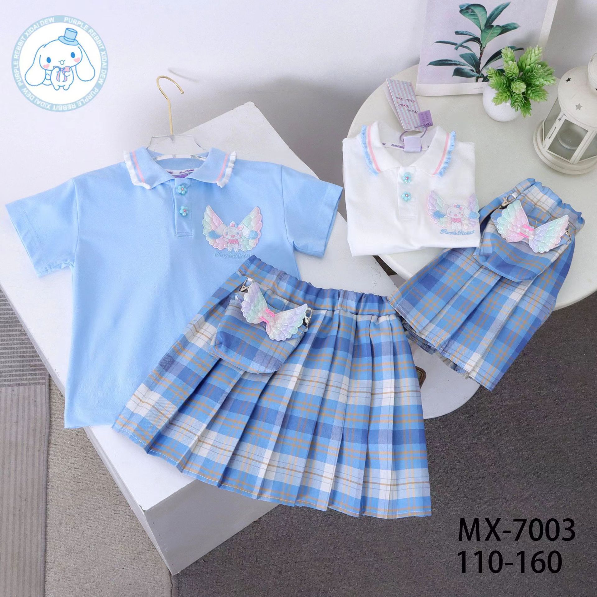 Mädchen Sanrio Polo Kragen Rock Set Sommer Für Große Kinder_voghion.com