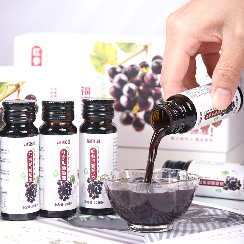 Fu East China Sea Red ginseng grape 300ML/ box OEM Processing A generation of fat OEM Raw beverage