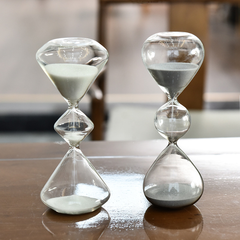 Vidrio creativo reloj de arena de tres capas arte reloj de arena temporizador personalidad nórdica decoración del hogar fábrica al por mayor