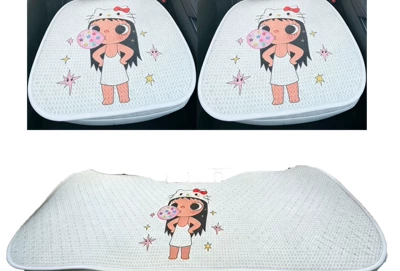 Independent Stand Cross-Border Wholesale, Seat cushion, seat cover - bubble-blowing-xiaoyu-base-three-piece-set