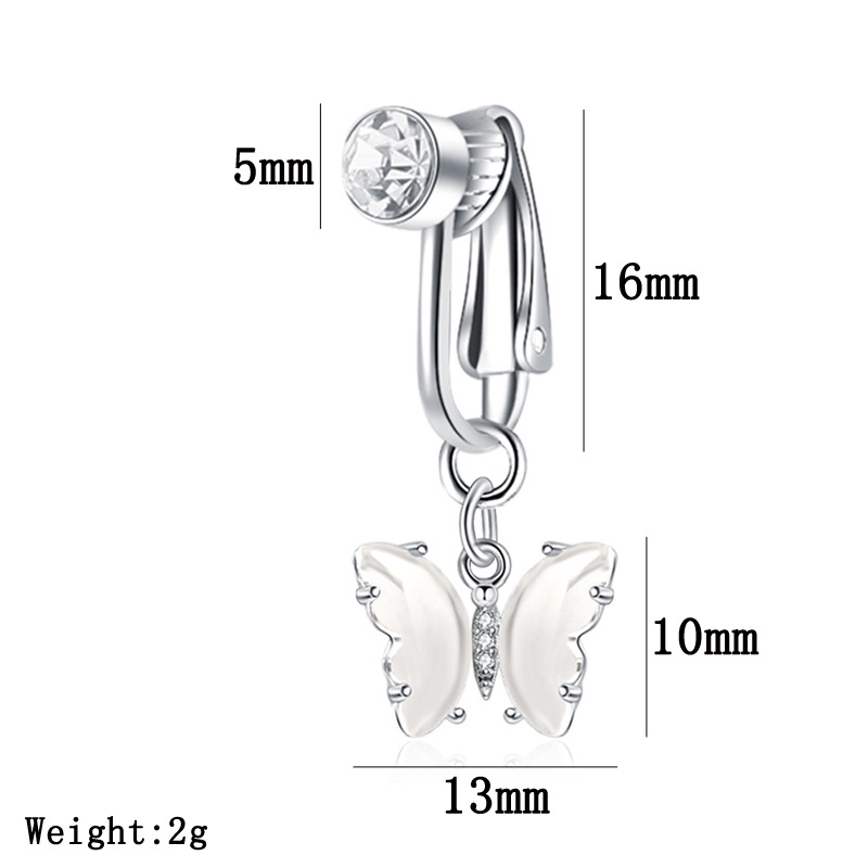 Piercing de nombril papillon avec cristal accessoire chic_voghion.com