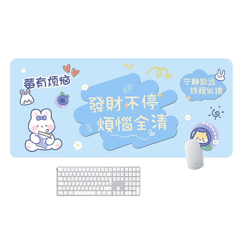 Temporada escolar nueva almohadilla de escritorio de oficina almohadilla de ratón de chicas de alto valor de caricatura almohadilla de escritorio caucho absorbente lindo