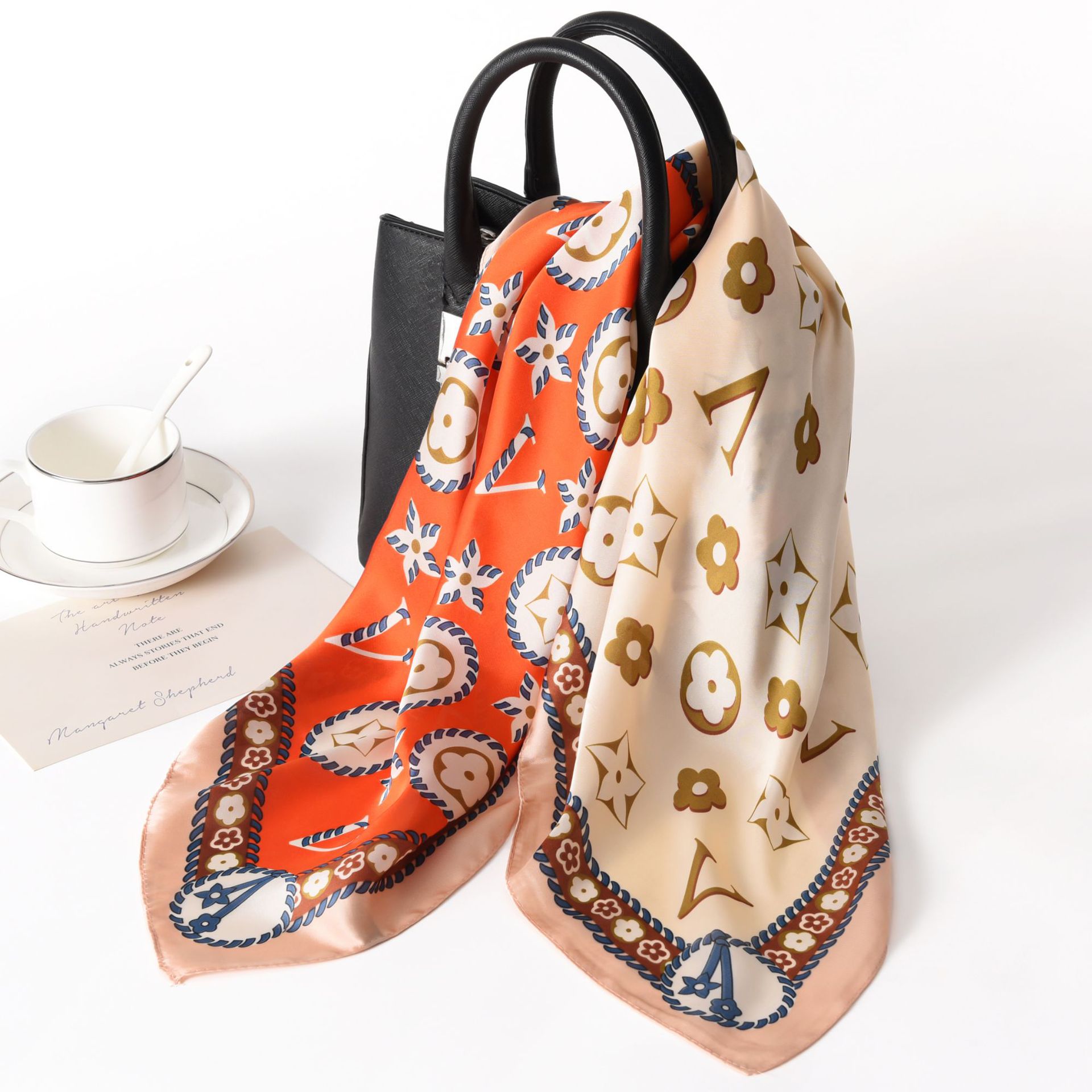 꽃 운율 오렌지 그리드