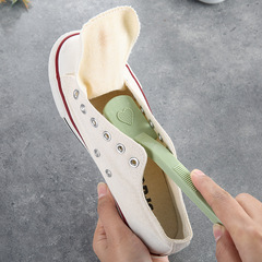 Manufacturer direct sale plastic long-handled shoe brush with square head, household hard-bristle small brush, home use dormitory multi-functional cleaning brush