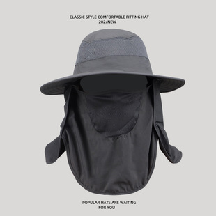 Summer Outdoor Quick-drying Mountaineering Fishing Sunscreen Fisherman Hat Men's Travel Camping Sunshade Full Face Protection UV Protection