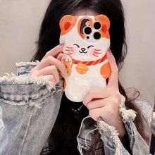 新年喜庆招财猫千万两iPhone16苹果15适用13/14pro max手机壳套11