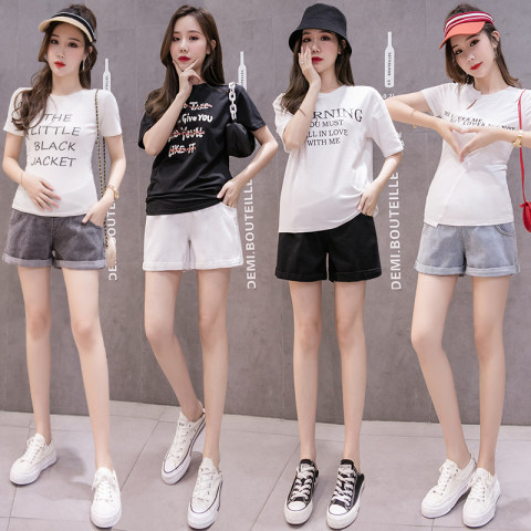 2025 Summer New Maternity Three-Quarter Pants, Summer Low-Waist Maternity Shorts, Loose Casual Outerwear Maternity Pants