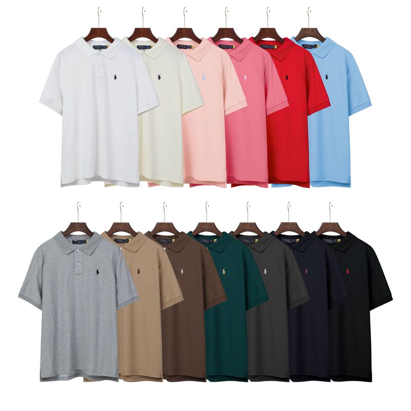 Scan the Qr Code to Purchase the Authentic Version of the Ralph Lauren Polo Shirt with Embroidered Logo, Short Sleeves, Waffle Weave, Unisex Style