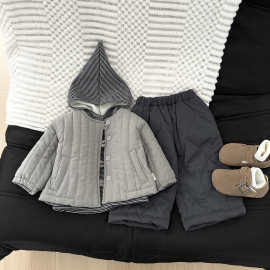 婴幼儿夹棉裤子秋冬款男女童加厚直筒裤冬装宝宝休闲百搭保暖棉裤