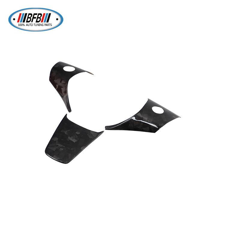 100% Real Carbon Fiber Steering Wheel Cover Sticker - For Tesla Model Y 3 - Carbon Fiber Steering Wheel Cover 3-Piece