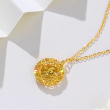 金店同款CNC碎冰冰捕梦网四叶草项链仿越南沙金幸运草套链挂坠