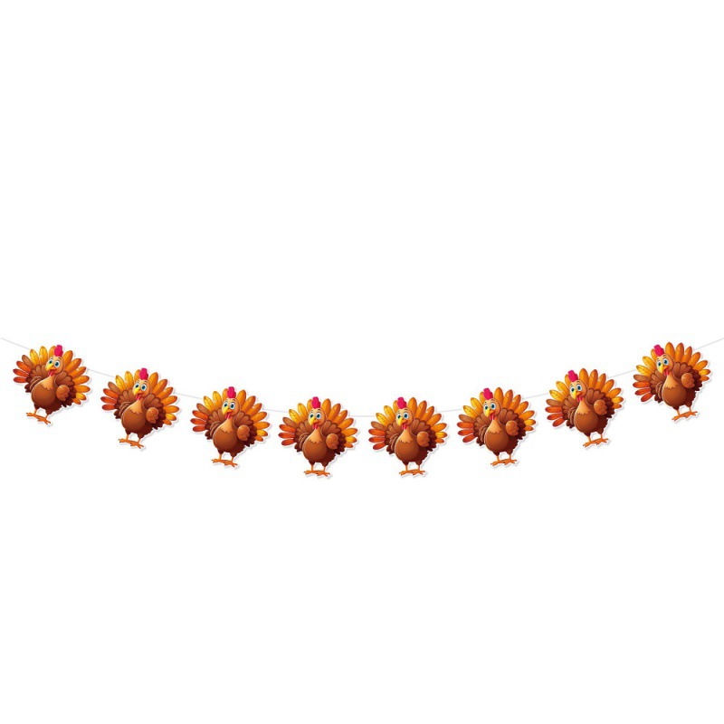 Decoración de la fiesta de Acción de Gracias de Amazon para tirar de la bandera Fiesta de cumpleaños de otoño Decoración del patio Bandera de la hoja de arce