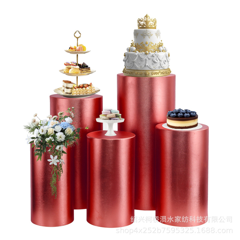 批发ins圆柱桶布套酒店婚礼派对铁艺甜品桌套蛋糕轻奢甜品台盖布|undefined