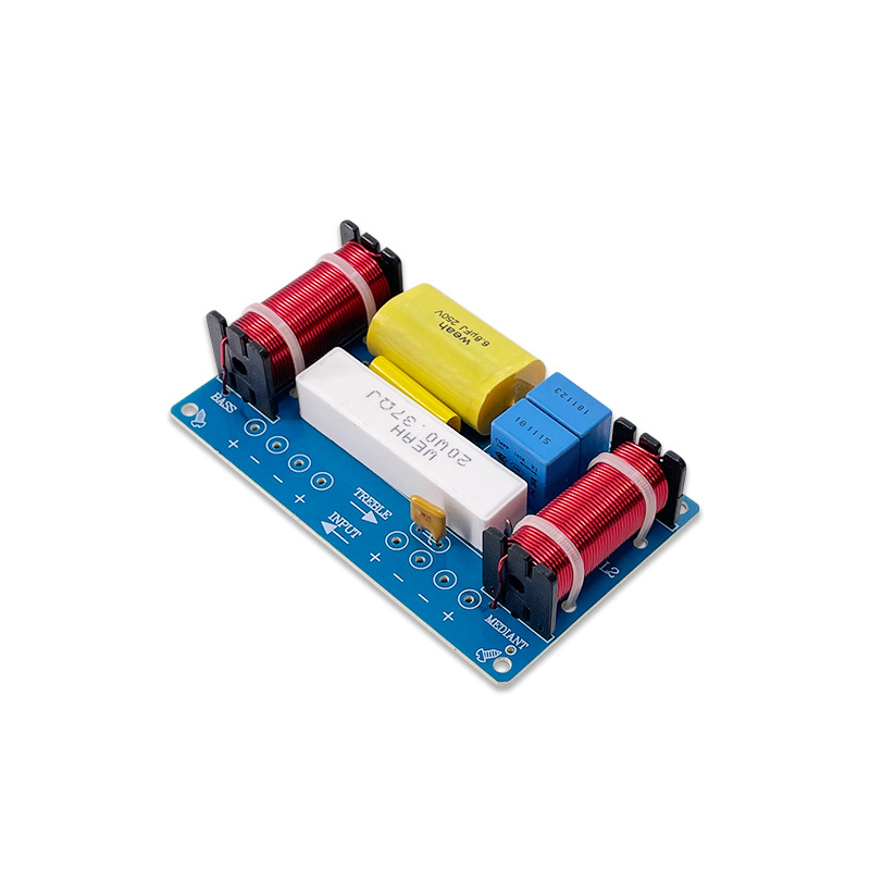 Divisor de frecuencia de tres frecuencias alta media y baja de tres vías HiFi altavoz de alta fidelidad modificado Crossover Dispositivo de pantalla dividida