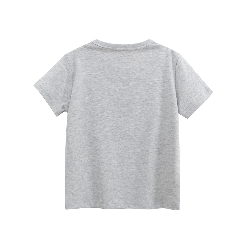 27kids ropa infantil de verano para niños 2025 nuevo estilo estilo occidental camiseta de manga corta ropa de dibujos animados para bebés suministro transfronterizo