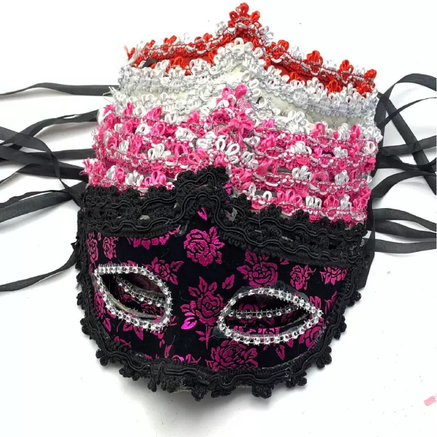 万圣节化妆舞会皮革小美女半脸舞台面罩C面具摄影道具