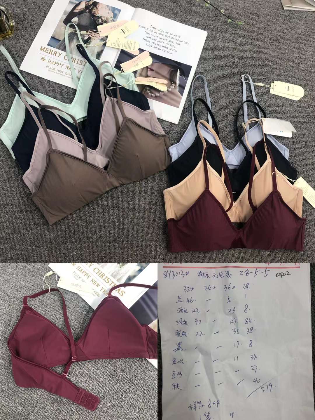 Cruzar la frontera del sudeste de Asia estilo japonés estilo francés cómodo push up francés triángulo taza de ropa interior sin costuras sujetador delgado de las mujeres sin anillo de acero