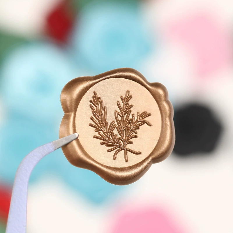 Present picture of plant wax label, rosemary multi-color fire paint seal sticker, envelope seal fire paint sticker, can be E18