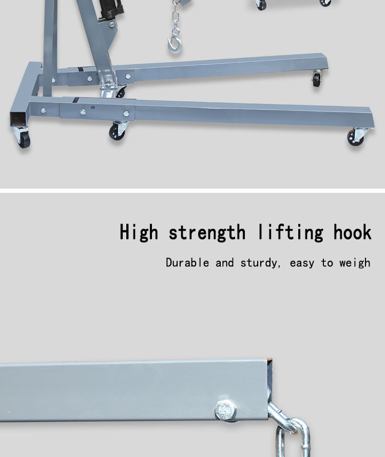 Movable Small Crane Manual Hydraulic Foldable Car Engine Hoist Small Manual Hydraulic Lifting Crane