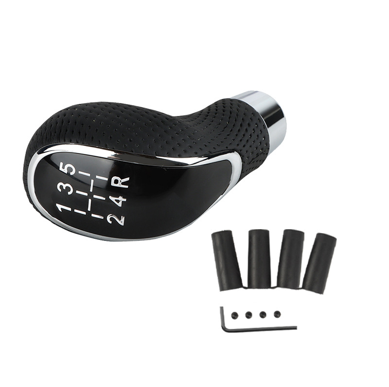 Car Modified Manual Gear Shift Knob 5-Speed Manual Gear Lever 5-Speed Manual Leather Gear Knob
